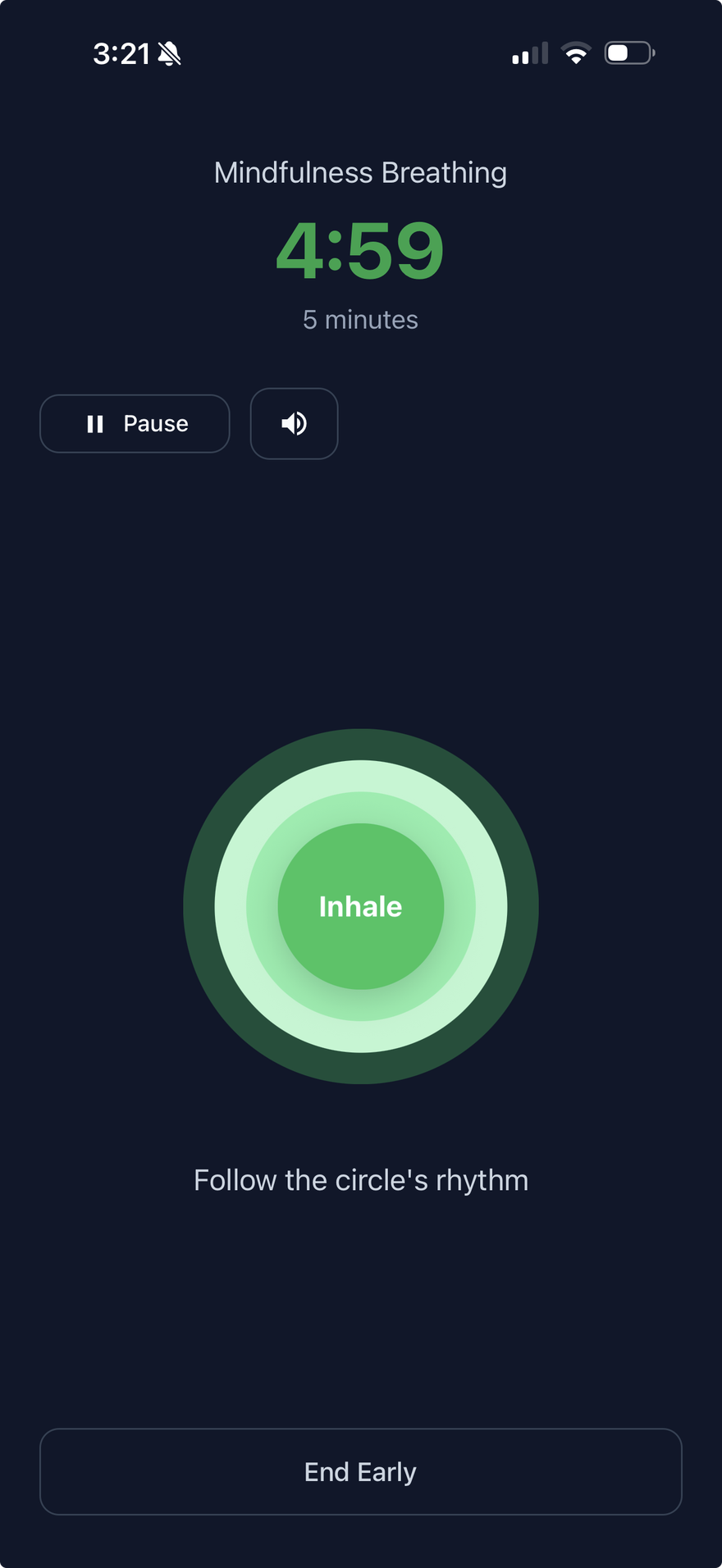Mindfulness breathing session in LifeMaxing